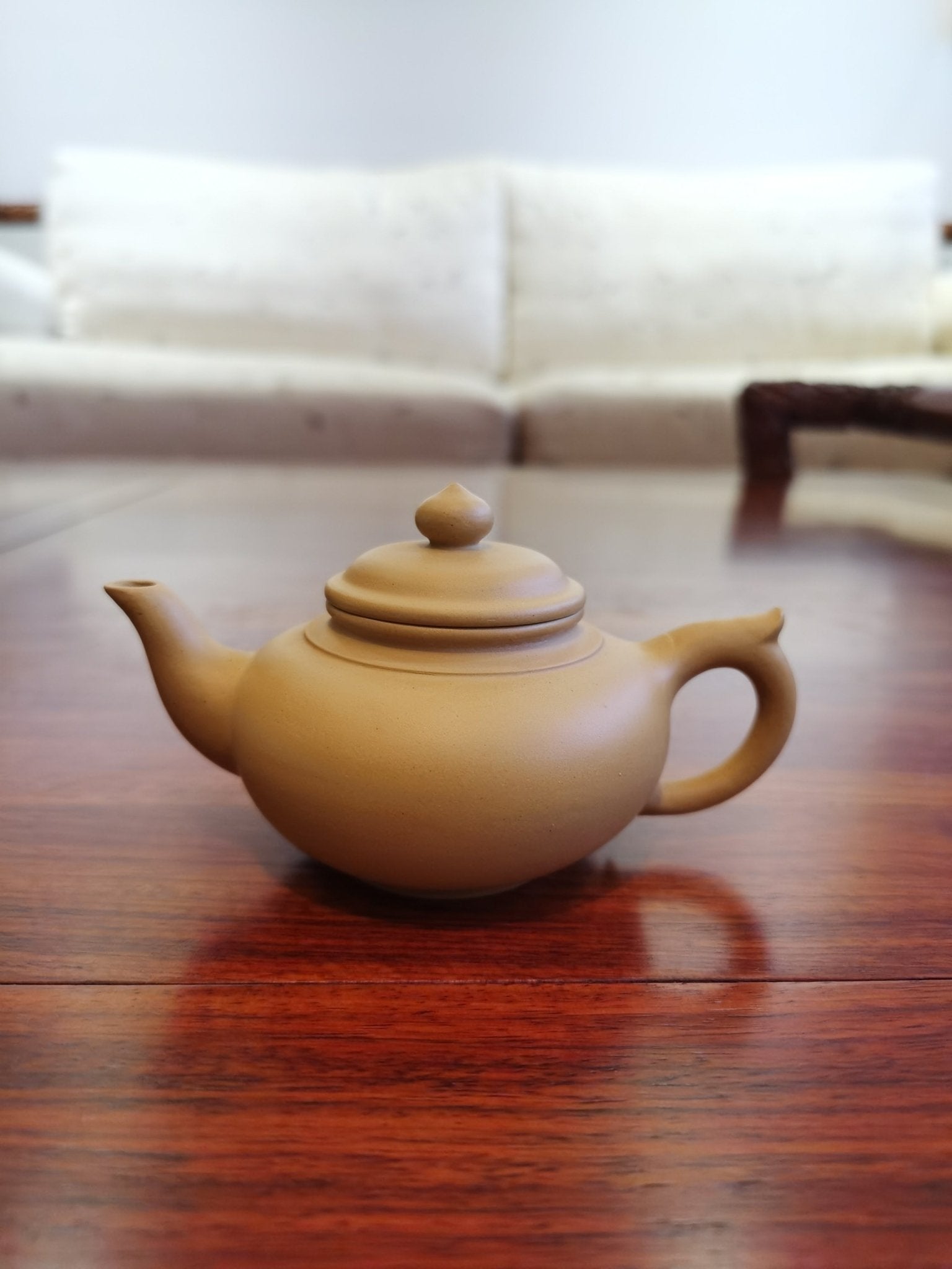 Siyutao Teapot The XiaoYing 笑樱 ,80ml &95ml, Full handmade by master artist Wei Ren 任伟, Gu Fa Lian ni (Most Archaic Clay Forming) Golden yellow DuanNi clay aged 32 years - SiYuTao Teapot